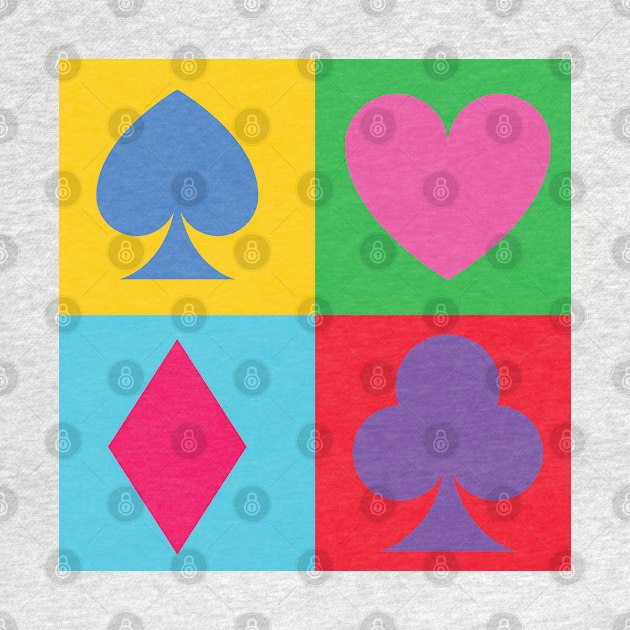 Pop Art Playing Card Suits by orumcartoons